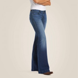 Joanna Ariat Trouser Mid Rise Stretch Kelsea Wide Leg Jean | 87DCIUEFK