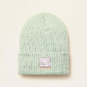 Leaf Green Ariat Rebar Beanie | 20IOVKBSN