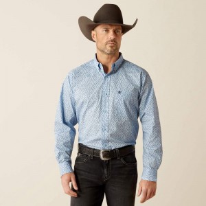 Light Blue Ariat Rowan Classic Fit Shirt | 12TQNFLVB