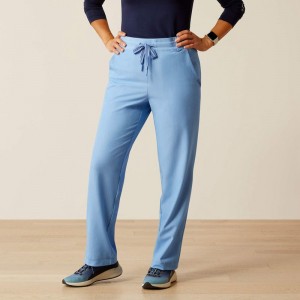 Light Blue Heather Ariat Nightingale Utility Stretch Scrub Pant | 92BLRKNZE