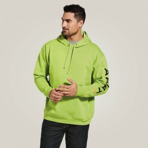 Lime Heather/Black Ariat Rebar Graphic Hoodie | 12FEWNVBT