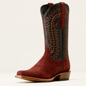 Mahogany Roughout/Black Ariat Futurity Time Cowboy Boot | 69XUPFGYH