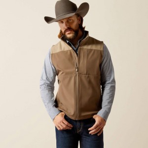 Major Brown/Brindle Ariat Wyatt Softshell Vest | 93WOFHXDG