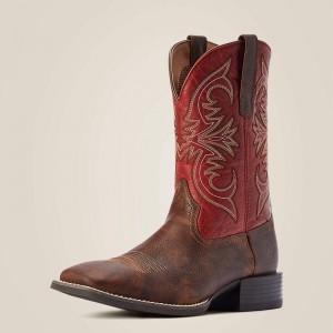 Matte Rebel Brown Ariat Sport Pardner Western Boot | 16PIEMSTA