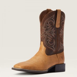 Matte Tan Buck Ariat Sport Pardner Western Boot | 08HUAVFGZ