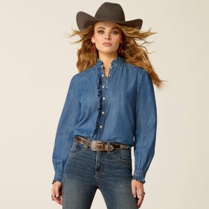 Medium Blue Ariat Ingalls Top | 17FSMQBYU