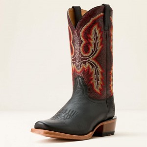 Midnight Black/Dark Brick Ariat Futurity Cashout Cowboy Boot | 85WLQMNUT