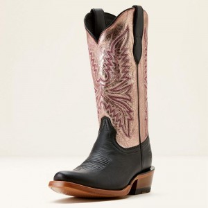 Midnight Black/Rose Gold Shine Ariat Futurity Flash Western Boot | 63WNQXUBR