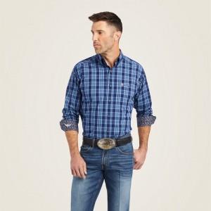 Midnight Sail Ariat Relentless Timeless Stretch Classic Fit Shirt | 39NBODHPR