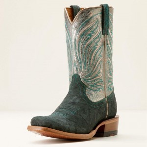 Mint Elephant Print/Pewter Shine Ariat Futurity Dash Western Boot | 64FTKDHRI