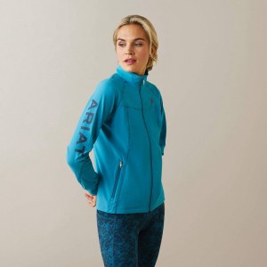 Mosaic Blue Ariat Agile Softshell Jacket | 98KWUIZSL