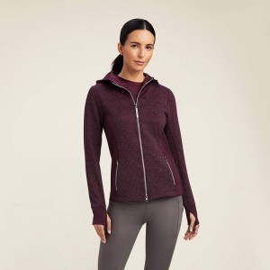 Mulberry Ariat Lumina Full Zip Hoodie | 40NUGDXWJ