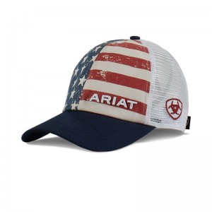 Multi Ariat Flag Print Cap | 31SDBJWME