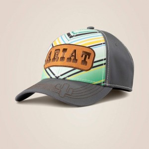 Multi Ariat Leather Patch Aztec Cap | 41MFPWUNJ