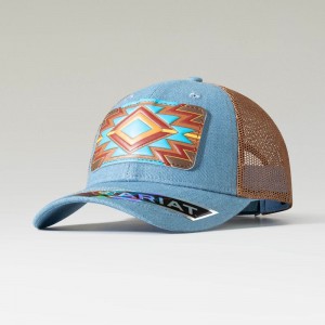 Multi Ariat Leather Patch Cap | 89ZWLMFOP