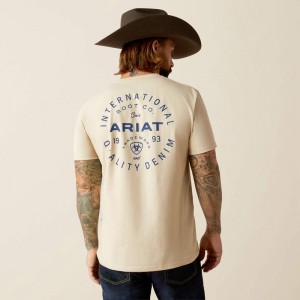 Natural Ariat Stamped Seal T-Shirt | 69JIHXWGU