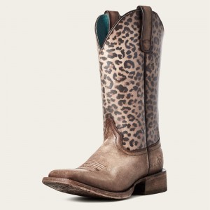 Naturally Distressed Brown Ariat Circuit Savanna Western Boot | 25DTOUEXS