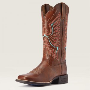 Naturally Distressed Brown Ariat Rockdale Western Boot | 25UJVNTCG