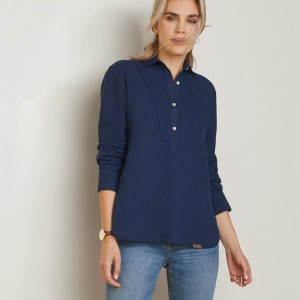 Navy Ariat Cazadero Blouse | 20APORTKY