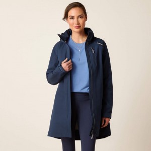 Navy Ariat Coastal Long Waterproof Parka | 41EDXGAOB