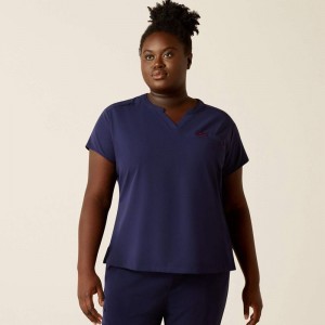 Navy Ariat Eliza Fashion Scrub Top | 26CREVUJO