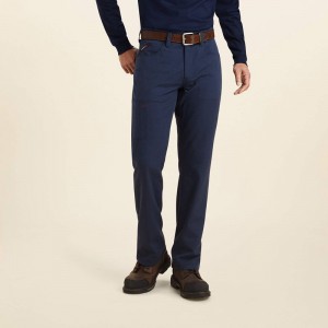 Navy Ariat Fr M4 Relaxed Crossfire Straight Pant | 78RLZUGFC