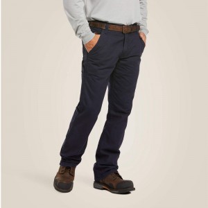 Navy Ariat Fr M4 Relaxed Workhorse Boot Cut Pant | 98DZMJHTQ