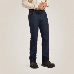 Navy Ariat Fr M5 Duralight Ripstop Stackable Straight Leg Pant | 83HRGSWVT