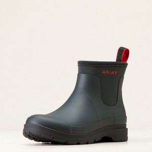 Navy Ariat Kelmarsh Shortie Rubber Boot | 57JDGYTMW