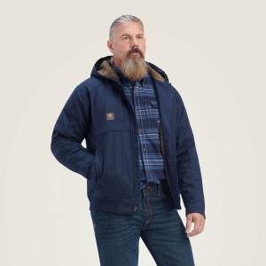 Navy Ariat Rebar Duracanvas Jacket | 14SIZEKFO