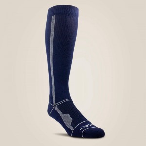 Navy Ariat Tek® Over The Calf Performance Compression Sock | 42XYTQOGW