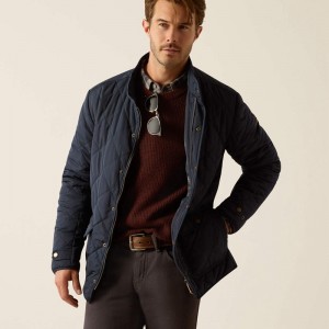 Navy Ariat Woodside Jacket | 43SATBJUD