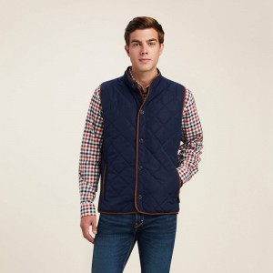 Navy Ariat Woodside Vest | 52ZYATODI