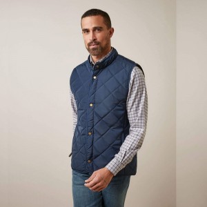 Navy Ariat Woodside Vest | 92NMJPCUX