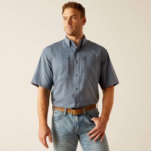 Newsboy Blue Ariat Venttek Classic Fit Shirt | 78XRNSZOJ