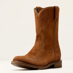 Oiled Tan Suede Ariat Downtown Western Boot | 87HQWMVGC