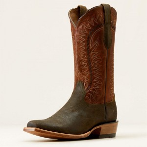 Olive Roughout/Copper Crunch Ariat Futurity Time Cowboy Boot | 09LHGADOV