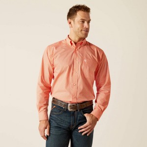 Orange Ariat Rory Classic Fit Shirt | 74RFCQMUY