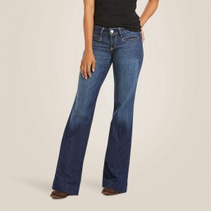 Pacific Ariat Trouser Mid Rise Stretch Lucy Wide Leg Jean | 32QPCOHYI