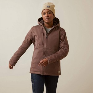 Peppercorn Ariat Rebar Duracanvas Insulated Jacket | 53PIDTORE