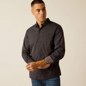 Phantom Ariat Mitchell Stretch Modern Fit Shirt | 97ERYNZDP