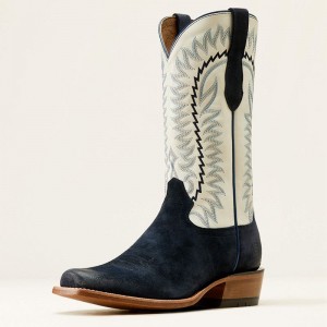 Polo Blue Roughout/Blanco Ariat Futurity Time Cowboy Boot | 03KDNBZQH