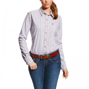 Purple Noon Ariat Fr Marion Work Shirt | 32IUXLYCO