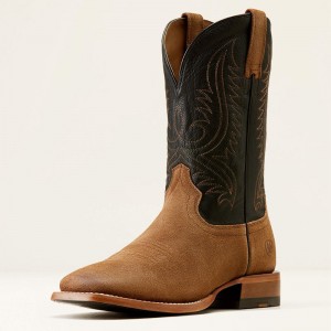 Ranch Brown Suede/Bayou Black Ariat Circuit Paxton Cowboy Boot | 74ICEDVWH