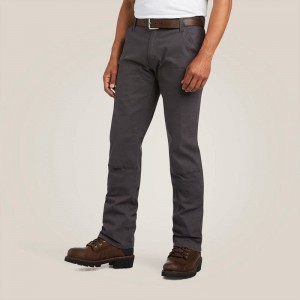 Rebar Grey Ariat Rebar M7 Slim Durastretch Made Tough Double Front Straight Pant | 90TWFLQXN