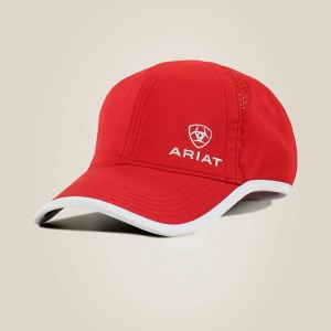 Red Ariat Offset Logo Trim Cap | 79LQJKARP