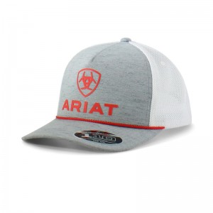 Red Ariat Stacked Logo Rope Cap | 21IHBCTGD