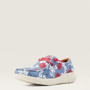 Red White And Blue Pareau Prin Ariat Hilo Western Aloha | 81LZRODQU