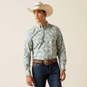 Reef Water Ariat Eamanuel Fitted Shirt | 17BMTJPHQ