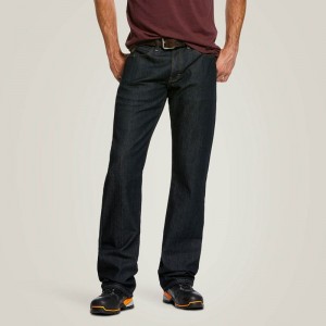 Rinse Ariat Rebar M4 Relaxed Durastretch Basic Flannel-Lined Boot Cut Jean | 97LJKEHBG